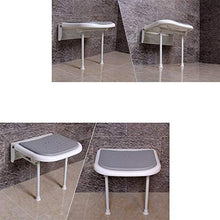 Sgabello da bagno pieghevole da parete per doccia, sgabello pieghevole da parete, sedia pieghevole per cambio scarpe sgabello per anziani/disabili, con gambe regolabili, colore grigio, max. 250 kg