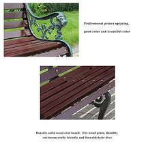 GaoF Panca da Giardino per terrazza da Giardino panchina per Il Tempo Libero, panchina in Metallo per Esterni 2-3 posti da Cortile per Il Tempo Libero Sedile in ghisa, Sedia da Veranda in Legno