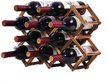 Delgeo Portabottiglie per Vino in Legno Portabottiglie Autoportante, 10 Bottiglie da Appoggio Portabottiglie da Appoggio per Vino da Appoggio per Vino Bianco Rosso