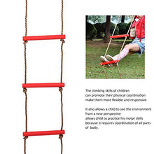ffu Scala da Arrampicata per Bambini, Attrezzature per Lo Sport All'aperto per Scaletta da Arrampicata A Corda Single-Ended