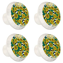 Maniglie per cassetti Manopole per cassetti Manopole rotonde Confezione da 4 per armadietto, cassetti, cassettiere, cassettiere ecc - Fiore