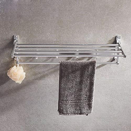 MBYW Portasciugamani Moderno Minimalista Portasciugamani Elegante per Il Bagno di Moda Portasciugamani Doppio in Alluminio con Porta Asciugamani  Adatto per Bagno,Cucina, Ufficio o Altri luoghi