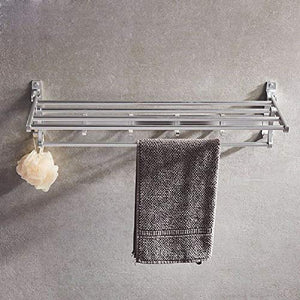 MBYW Portasciugamani Moderno Minimalista Portasciugamani Elegante per Il Bagno di Moda Portasciugamani Doppio in Alluminio con Porta Asciugamani  Adatto per Bagno,Cucina, Ufficio o Altri luoghi