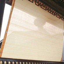 WXQIANG Beige rettangolo Sun vela ombra Tettoia for terrazza di copertura Tenda Finestra, il 90% Crema di protezione solare e resistente ai raggi UV Ombra permeabile panno con occhielli Protezione sol