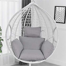 Cuscino sospeso per sedia con amaca a forma di uovo, cuscino per sedia a dondolo da giardino, ideale per interni ed esterni, patio, balcone (sedia a uovo non inclusa) grigio