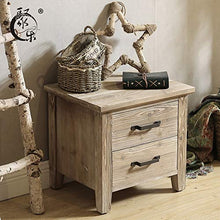 Comodino Vecchia camera da letto di stoccaggio comodino Piccolo gabinetto Locker Retro Comodino Può essere posizionato sullo studio, camera da let ( Colore : Natural , Dimensione : 48x40.5x45cm )