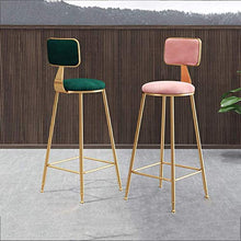 Sgabelli Sgabello Da Bar Nordico Ferro Art Schienale Alto Sgabello Rotondo Sedile In Velluto Sedia Da Pranzo Per Il Tempo Libero Bar Moda Semplice Sedia Da Pub Cafe Restaurant Counter (6 Colori)