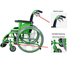Carrozzine Semoventi, Trasportabili Transit Travel Semoventi, Pieghevoli Rapide Portatile Manuale con Pneumatico Doppio Freno Disabili/Anziani Cameriere Anziani/Disabili A