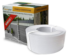 Thermoplast® - Strisce di Protezione per recinti, da Giardino, terrazza, Balcone, in Polipropilene PP Resistente ai Raggi UV, 9,5 cm x 52 m = 4,94 m2 Bianco (RAL 9003)