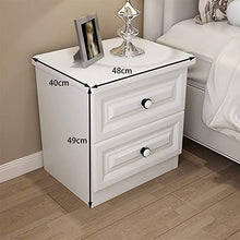 RKRZLB Comodino, Armadietti Bianchi, Armadietti, 2 Cassetti, Armadietti delle Camere da Letto, Facile da Pulire, Adatto per La Camera da Letto, Soggiorno Cassettiere Cameretta