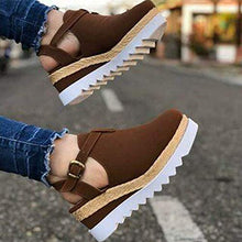 AFANG Sandali Zeppa Donna Estivi Comode Platform, Sandalo Eleganti Plateau Scarpe Tacco Camminare Comode Morbido Antiscivolo Ciabatte Casa Moda Sandali,E,37