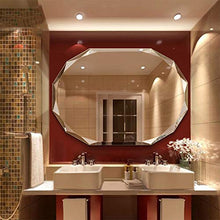 WZP Specchio Parete Smerlato Senza Cornice Specchio A Muro per Bagno Lucido Smussato Specchi Decorativi 5mm per Bath Vanity Bedroom (Size : 50x70cm)