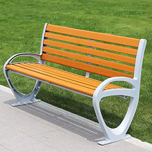GaoF Panchine per Il Tempo Libero da terrazza, mobili da Giardino, panchine da Parco in Legno massello in ghisa con braccioli Schienale, Resistente alle intemperie e può ospitare 2-3 Persone
