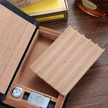 Humidars Cigar Humidor - Leather Case Cigar Humidor Cedar legno portatile Viaggi Accessori for sigari con umidificatore igrometro mantenerlo fresco .Scatola di immagazzinaggio di cigari di grande capa
