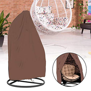 zcyg Copertura di Ricambio Dondolo da Giardino Copertura per Mobili, Giardino Patio Mobili Cover Impermeabile Sedia Aderente All'aperto Sedie A Sospensione Coperture (Beige)