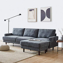 Zhouzl Casa & Giardino L Figura 3 posti in Tessuto Moderno del sofà con ottomano Casa & Giardino (Colore : Color1)