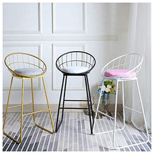 Moderno Sgabello da Bar sedie di Alta Sedia Semplice in Ferro Battuto Sedia di Un Bar Oro Sgabello Altezza Seduta 65cm Moderna Sedia da Pranzo Nordic Pub Accessori per (Size:65CM White+Grey)