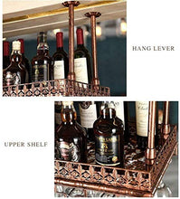 FGDSA Portabottiglie da Vino retrò in Metallo ripiano in Ferro ripiano in Bar Loft a soffitto a Parete Appeso Vino Champagne Storage (Dimensioni: 80 * 35 cm)