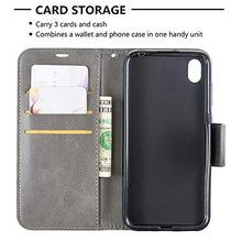 GIMTON Cover per Huawei Y5 2019 / Huawei Honor 8S, Anti Graffio Custodia in Pelle Cover con Cinturino da Polso e Slot Carte, Portafoglio Cover per Huawei Y5 2019 / Huawei Honor 8S, Grigio