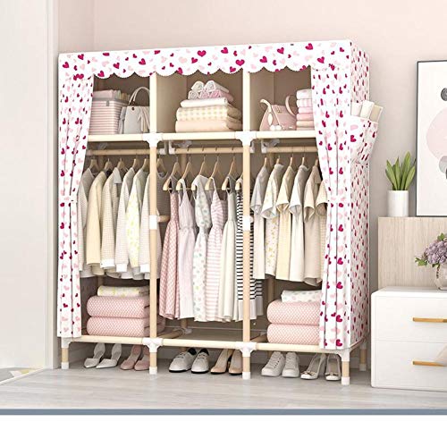 JYXJJKK Armadio di Assemblaggio di Grande capacità,Armadio in Legno Oxford Spesso-d