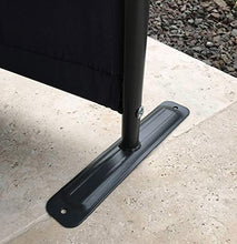 QUICK STAR 2 Pezzi Paravento da Giardino 220 x 165 cm 4 parti pieghevole Divisorio in Tessuto Balcone Protezione della Privacy Nero