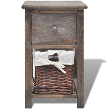 Festnight Comodino Shabby/Armadietto Laterale con cassetti Chic Marrone in Legno