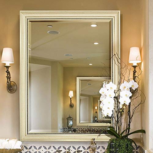 Specchio da Trucco Specchio Ingranditore Europeo Retrò Bathroom Specchio, Specchio Di Trucco, A Parete Bagno Privato Servizi Igienici Specchio Decorativo, Decorazione Domestica 60 * 80cm (Color : D)