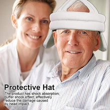 Rockyin Cappello di Protezione Elder Testa cilindrica Casco di Sicurezza del Vecchio prevenzione Ear Protection Fall (Grigio)