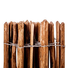 Tidyard Staccionata in Legno di Nocciolo Impregnato,Pannelli per Terrazze e Balconi,Colore Legno Naturale 90 x 500 cm