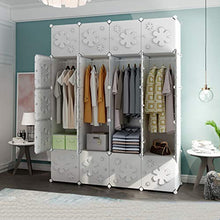 Armadio per appendere vestiti combinati armadi modulari Armoire armadio armadio a cubo per libri, giocattoli Rollsnownow, plastica, 183x147x47cm(A)