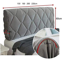 HDGZ Copri Testata Letto Elastico all-Inclusive Coperchio Testata Letto Elastica Lavabile Protezione Copertura per Letto Fodera Protezione (Color : Gray, Size : 1.5m)