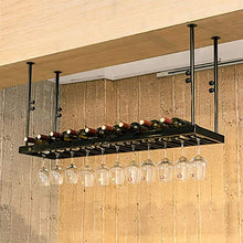 Rastrelliere per bicchieri da vino Portabicchieri da soffitto in ferro battuto, regolabile in altezza, supporto per calice appeso, bar / ristorante / caffetteria decorazioni per decorazioni per vino,