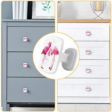 Fenicottero rosa 4 PCS Pomelli per Porta, Pomolo per Mobile, Pomelli per Mobili con Viti, Maniglia per Armadietto, Pomelli per Porta, Pomelli per Cassetti per Porta, Armadio, Cassetto e Credenza