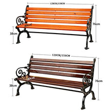 outdoor product Panca da Giardino con Panca da Giardino,Panca da Giardino per Giardino A 3 Posti,Panca da Esterno con Schienale E Braccioli,Seduta in Legno Massello Anticorrosivo in Ghisa