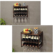 Portabottiglie per Vino Moderno in Metallo - Portabottiglie da Parete con Decorazione Domestica, può Contenere 12 Bottiglie di Vino e 12 bicchieri-80 * 30 * 42 cm
