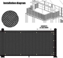 QFLY paravento da esternoSchermo per la Privacy Rete per Recinzione per Balcone Fascia per Parabrezza in Garza antifurto legata e recinzioni Decorative in Corda