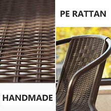 Aimir Set di Mobili da Giardino per Esterni, 5 Pezzi Sedia da Giardino in Rattan Set Componibile in Ferro Battuto Set da Conversazione da Giardino in Stile Moderno per Tutte Le Stagioni