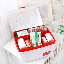 MYHZH sul Posto di Lavoro Medico Kit di Primo Soccorso Box Organizzatore, plastica Medicina Box Double-Layer Kit di Primo Soccorso, Multi-Functional Household Storage Box