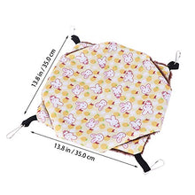 POPETPOP Morbido Pet Appeso Amaca Piccolo Animale Letto Letto Doppio Strato Velluto Amaca per Criceto Chinchilla Scoiattolo Piccoli Animali Domestici - Large Size 35x35 (Yellow Bunny)