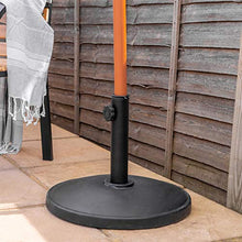 Harbour Housewares Base per ombrellone da Giardino - Cemento con Asta in Metallo - 12 kg - Nero - per aste da 38-48 mm