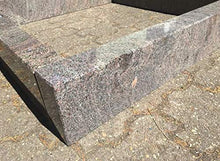 Bordo per tomba in granito, paradiso, 80 cm x 80 cm x 15 cm x 6 cm, bordo per cimitero, 80 cm x 80 cm, bordo per tomba, paradiso, 80 cm x 80 cm, altezza 15 cm, spessore 6 cm
