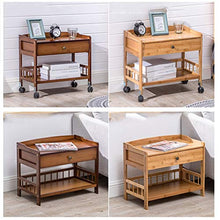 Comodini Bamboo Comodino con cassetto dell'organizzatore Governo di immagazzinaggio Modo Mini scrittorio della Tabella da Letto Comodino con puleggia Mobili Creativo Comodini Letto