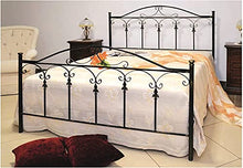 ARREDO HOME Letto Matrimoniale, Ferro BATTUTO, Modello Lancia, Vari Colori 100% Made in Italy Nero Sfumature Oro