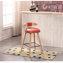 LF- Sgabello da Bar in Legno massello Semplice da Bar Sedia Alta Sgabello Alto Sgabello Marrone Multicolor semplicità (Color : Brown-White)