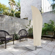 Copertura per ombrellone, patio esterno per giardino Copertura parapolvere Copertura protettiva Copertura per ombrellone Copertura protettiva Impermeabile per pioggia, neve, sole, nevischio(Beige)