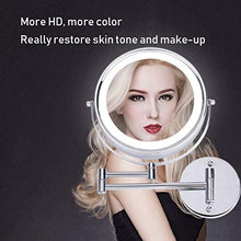 Specchio Specchio Luminoso Parete HD Specchio da Toilette Pieghevole telescopica Portatile Bagno Lente d'Ingrandimento, Specchio da Trucco Ingrandire