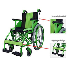 Carrozzine Semoventi, Trasportabili Transit Travel Semoventi, Pieghevoli Rapide Portatile Manuale con Pneumatico Doppio Freno Disabili/Anziani Cameriere Anziani/Disabili A