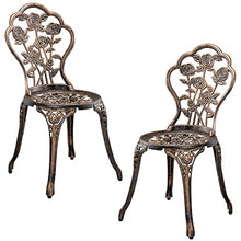 casa.pro Tavolo+2 SEDIE GHISA Antico Bronzo Bistro Set Giardino Set Seduta
