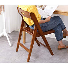 Chair QL Sedia Pieghevole Spessa, Sedia da Pranzo Nordica in Legno Massello con Schienale, Semplice Sedia Portatile per Computer da Ufficio