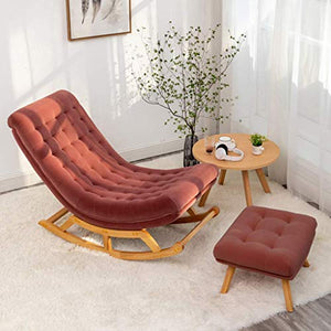 Sedia a dondolo per adulti - Sedia a dondolo ergonomica da esterno - per soggiorno - giardino - camera da letto - rosa Sedia a dondolo per adulti - Sedia a dondolo ergonomica da esterno - per soggiorno - giardino - camera da letto - rosa